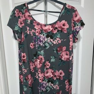 Grey floral dress